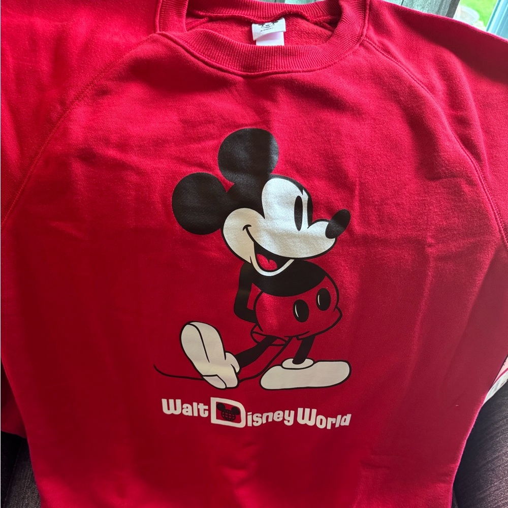Disney Red Mickey Mouse Sweatshirt Size M